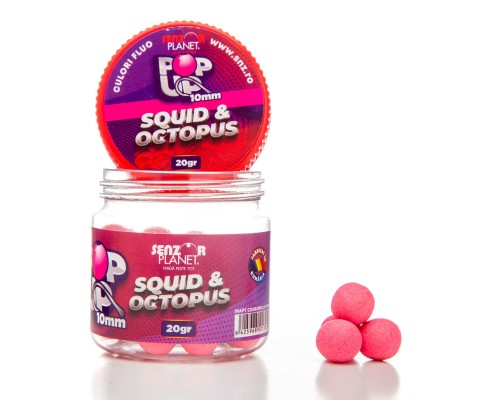 Плавающие бойлы Pop-Up Squid & Octopus (розовый) 10mm 20g