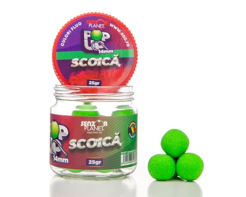 Плавающие бойлы Pop-Up Scoica (зеленые) 14mm 25g