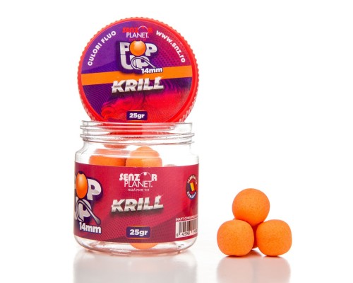 Плавающие бойлы Pop-Up Krill (оранжевые) 14mm 25g