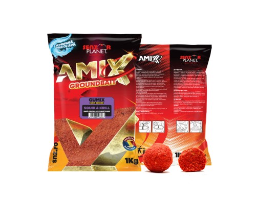 Прикормка GUMIX SQUID & KRILL (розовая) 1kg