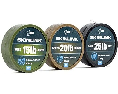 Поводочный материал в полужесткой оплетке SkinLink Semi-Stiff Gravel 25LB