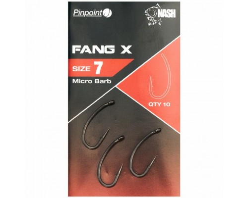 Крючки Nash Pinpoint Fang X Micro Barb 7
