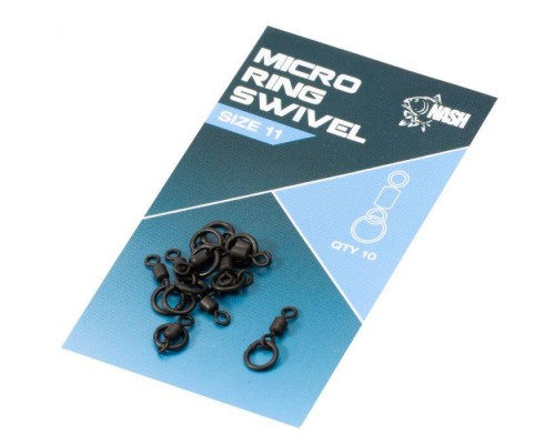 Вертлюги размер 11 с кольцом NASH MICRO RING SWIVEL