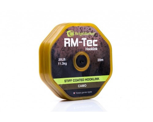 Поводочный материал RM-Tec Stiff Coated Hooklink 35lb Camo