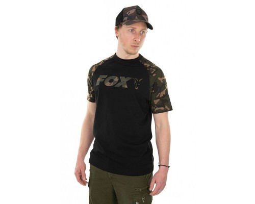 Fox Black  / Camo Raglan T - L - Футболка