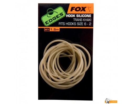 Edges hook silicone sz 6-2 trans khaki x 1.5m - Кембрик силиконовый