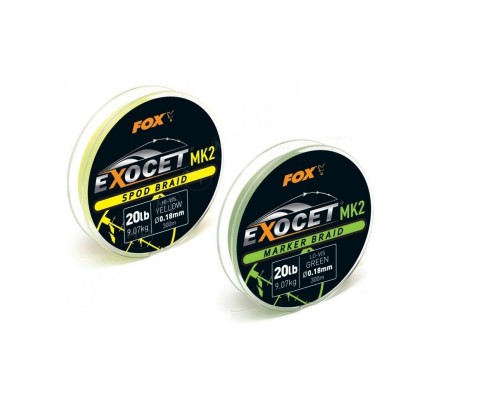Exocet MK2 marker braid 0.18mm / 20lb X 300m - Шнур маркерный зеленый