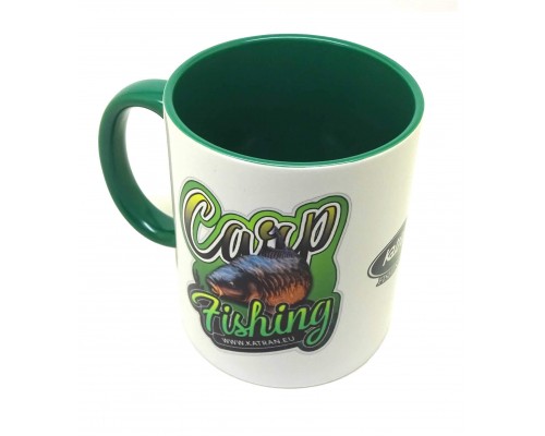 Керамическая кружка с зелёной ручкой Katran Mug
