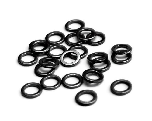 Металлические колечки 3.1мм - черно-матовые, 25 шт/уп