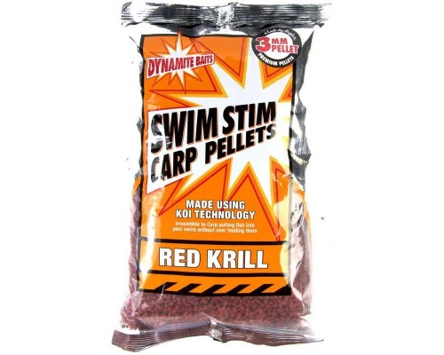 Пеллетс Dynamite Baits Swim Stim Carp Pellets Red Krill (красный криль) 3mm 900g