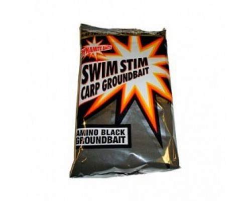 Сыпучая прикормка Dynamite Baits Swim Stim Carp Groundbait Amino Black (амино черная) 900g