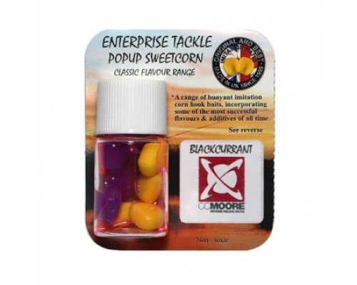 Искусственная кукуруза в ароматизаторе Enterprise Tackle Classic Pop-up Sweetcorn Range CC Moore Blackcurrant Yellow & Purple (черная смородина)
