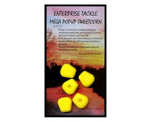 Большая искусственная плавающая кукуруза Enterprise Tackle Mega Pop-up Sweetcorn Yellow (желтый)